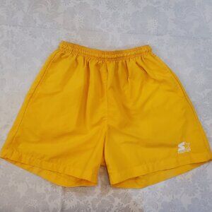 Neon Yellow Vintage Starter Ladies Size Medium Athletic Running or Gym Shorts
